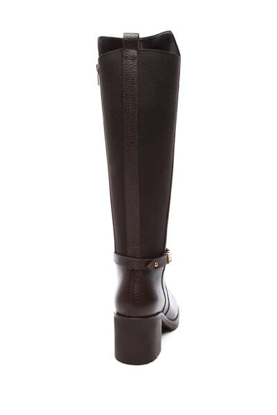 Tamer Tanca Hakiki Deri Kahverengi Kadın Çizme Çizme 94 710C BN CZM SK19/20