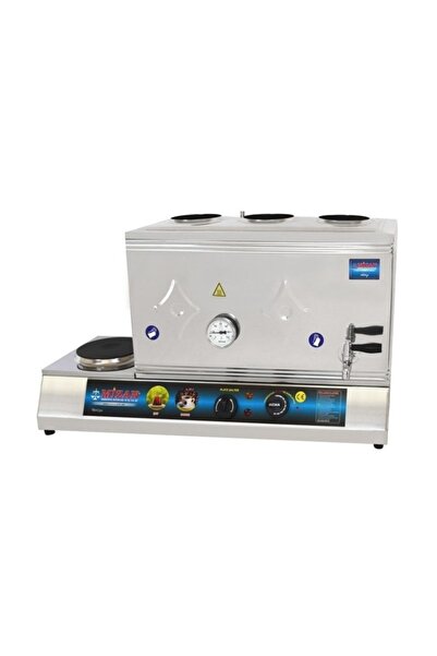 Mizan Elektrikli 3 Demlikli 40lt Çay Ocağı Kazanı Makinesi Vidalı