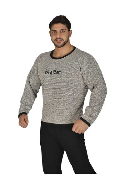 Big Sam Knitted Textured Cotton Winter Sweatshirt Big Sam
