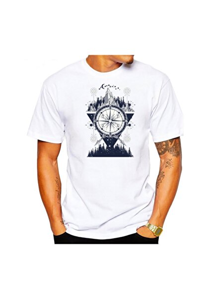 SCUBAPROMO Ανδρικό μπλουζάκι Compas White