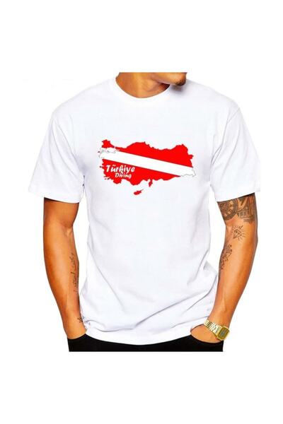 SCUBAPROMO T-shirt za ronjenje Türkiye Scuba Diving za muškarce