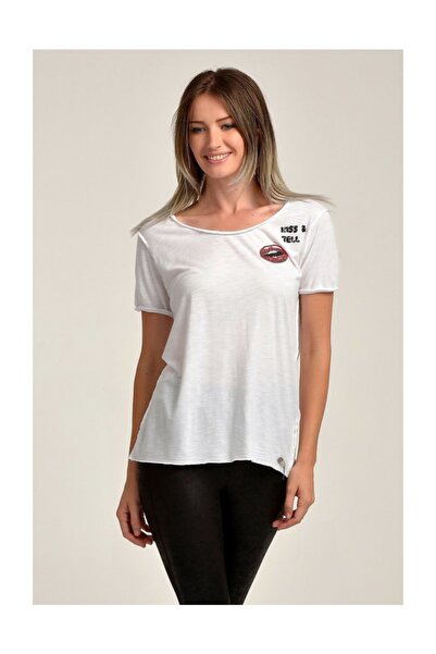 Cotton Candy Kıss & Tell Вишитий, з воланами, короткий рукав T-shirt