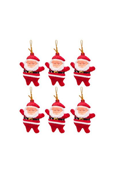 Kikajoy زخرفة شجرة عيد الميلاد الصنوبر سانتا كلوز 6 قطع