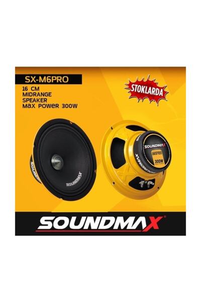 Soundmax Sx-m6pro 16cm Yeni Seri Midrange Oto Hoparlör