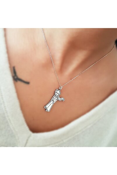 MySilvers Küçük Prens Gümüş Kolye Kadın Rodyum