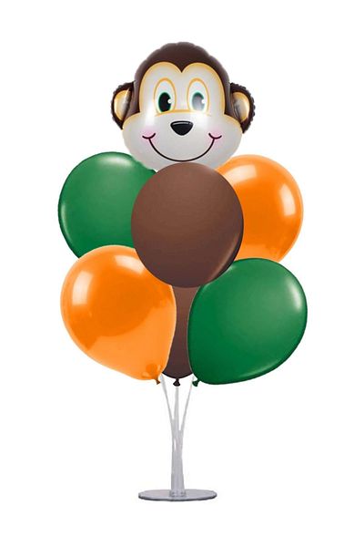 kidspartim 7 Piece Balloon Stand Harness Monkey Safari Themed Balloon