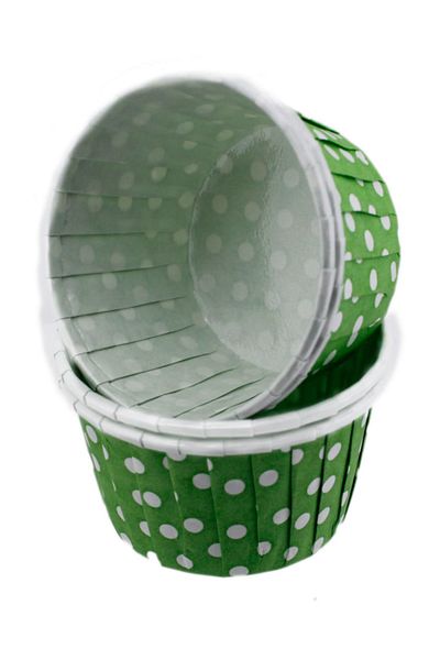 TT Tahtakale Toptancıları Green Polka Dot Cupcake Mold - Medium Size 50*39 Mm (100 Pieces)