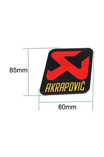 Knmaster Akrapovic Square Aluminum Sticker 8x8.5