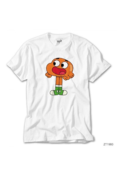 Z zepplin Tricou alb Gumball Darwin