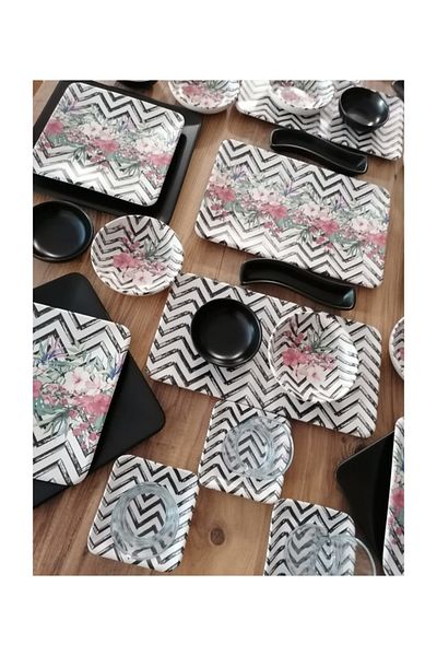 Keramika Set Breakfast 41 Pieces Matte Colored for 6 People