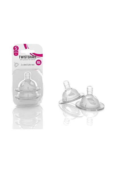 Twistshake Silicone Anti-Colic 2-Pack Baby Bottle Teat (Small) (0+ Months)