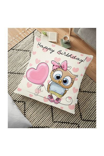 Realhomes Cute Cats Perna Decorativa cu Animale Imprimate Digital - 70 X 70 Cm