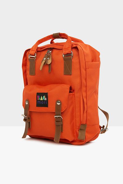 Bagmori Unisex Tile Belt Detailed Pocket Backpack