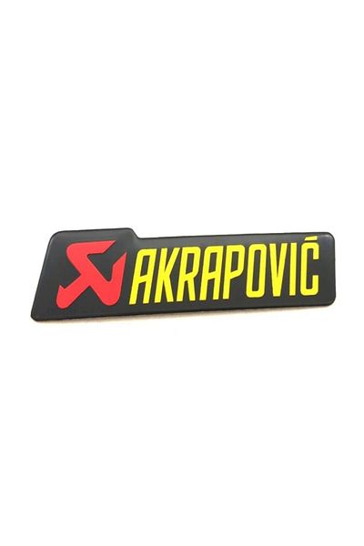 Knmaster Akrapovic Rectangular Aluminum Sticker 10X3