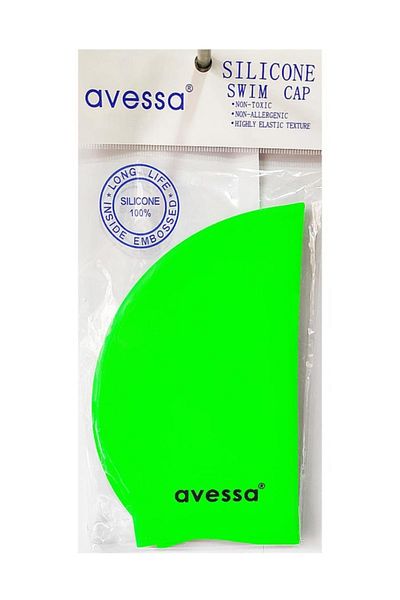 AVESSA Силиконова шапка за басейн, зелена, шамфъстък, SC-405