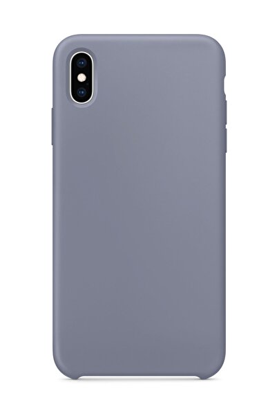 Microsonic Apple Iphone Xs Max Kılıf Liquid Lansman Silikon Lavanta Grisi