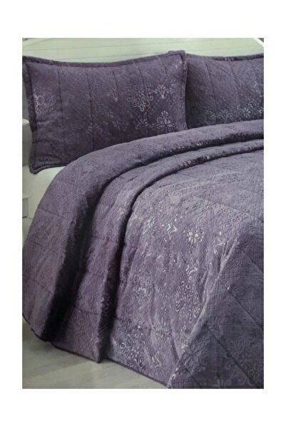 Merinos Yatak Örtüsü Çift Kişilik Ipeksoft Bade Koyu Gri