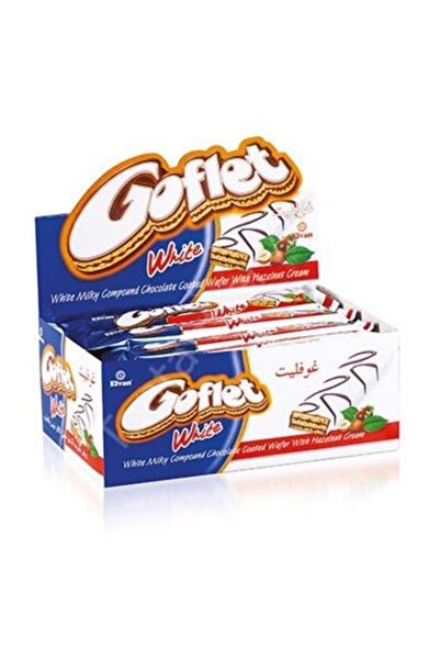 Elvan Goflet White Beyaz Sütlü Kokolin 24 Adet