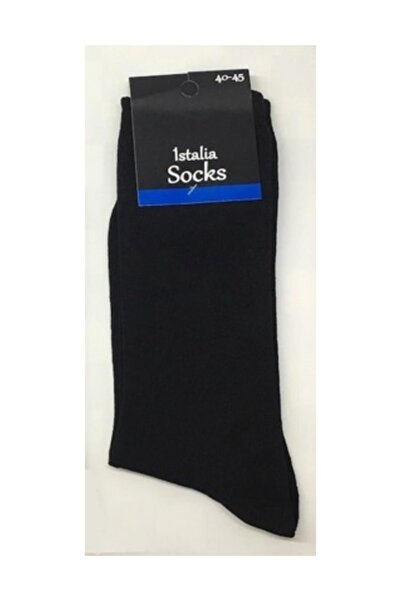 y-ntekno 6 броя мъжки дълги чорапи от пениран памук, черни