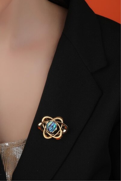 ARIKI Kadın Altın Kozmik Broş