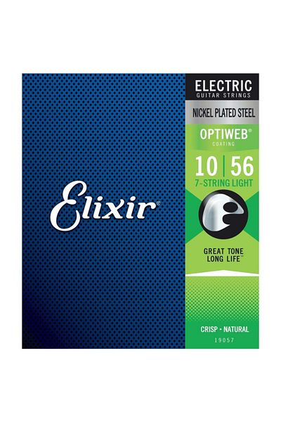 Elixir 19057 Optiweb 7 String Electric Guitar String (10-56)