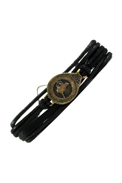 Modaroma Ottoman Tughra Leather String Bracelet