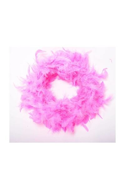 CAN 2 Metre Boa Kalın Otriş Kaz Tüyü Pembe ( En : 10 Cm ) – Diğer Parti Malze...