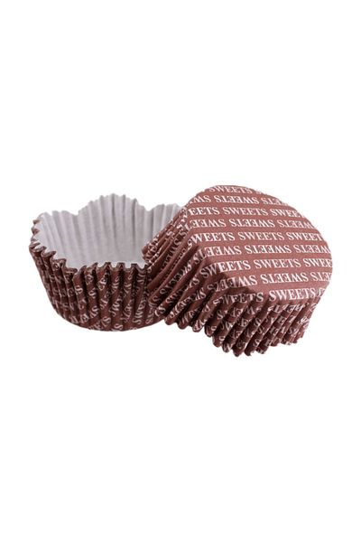 TT Tahtakale Toptancıları Pet Capsule Wavy Sweets Cupcake Mold - 65X38 MM (100 Pieces)