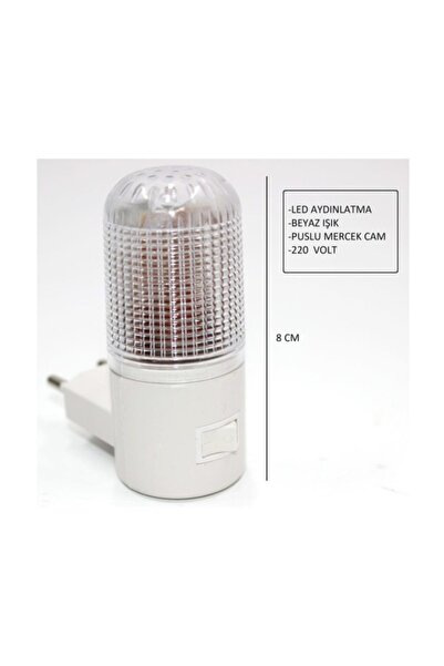 RoseRoi Aç Kapa Düğmeli Led Gece Lambası Enerji Tasarruflu