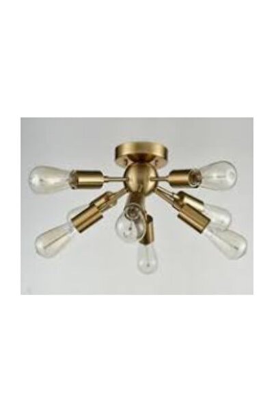 demet habek mylights S Retro Rustik Mat Dore Sekizli Tavan Avize