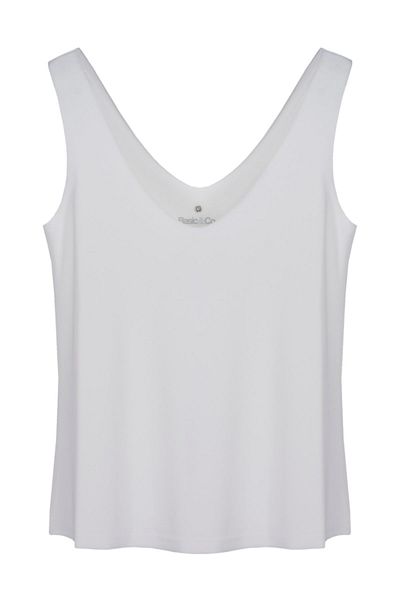 BASIC&CO الأمل بلوزة بيضاء Strappy