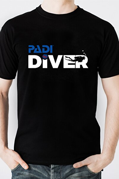 SCUBAPROMO Ανδρικό μπλουζάκι Padi Diver Black