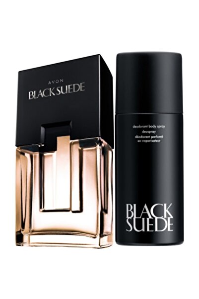 AVON Black Suede Erkek Parfüm Edt 75 Ml. Black Suede Erkek Deodorant & Sprey 150 Ml.