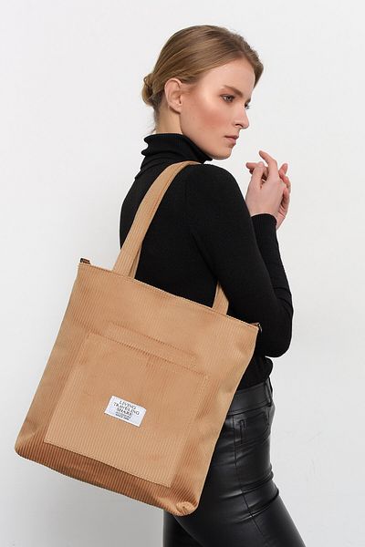 Bagzone Γυναικεία τσάντα ώμου Mink Pocket Velvet 10VA2032