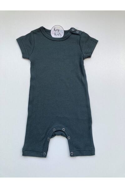 KEY KIDS Corded Romper Jumpsuit Khaki 0-3 Months