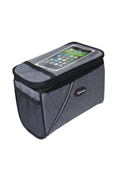 Genel Markalar 897 Bisiklet Gidon Çantası Gri Telefonluklu Harita Cepli