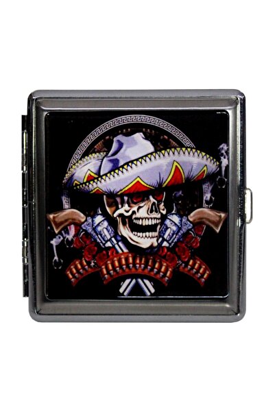 Modaroma Şapkalı Kuru Kafa & Silah Sigara Tabakası