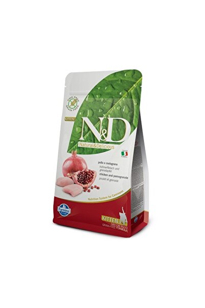 N&D Tahılsız Tavuk & Nar Yavru, Hamile, Emziren Kedi Maması 1.5 kg