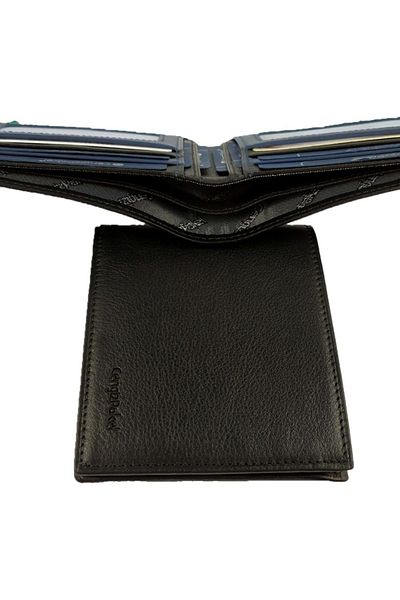 CENGİZ PAKEL Genuine Leather Men's Wallet 27500 Black-Blue