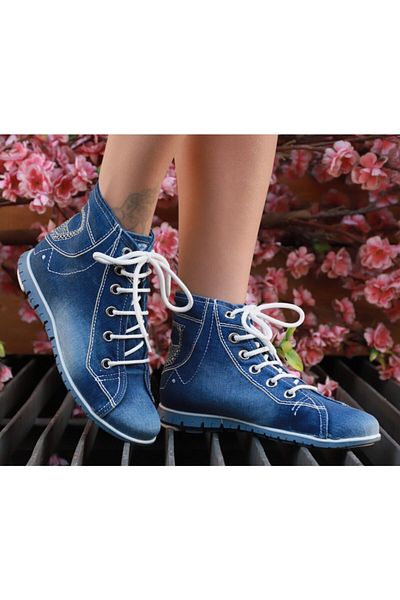StarBlueMooN Women's Denim Boots