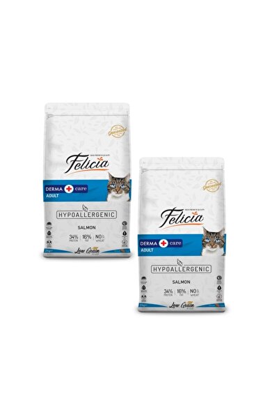 Felicia Az Tahıllı Hypoallergenic Somonlu Yetişkin Kedi Maması 2 kg (2 Adet)