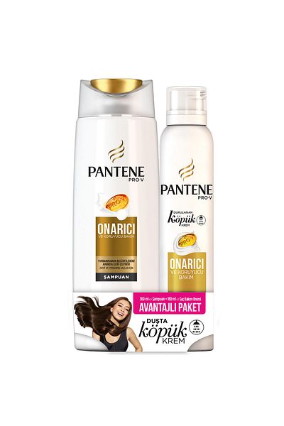 Pantene Repairing and Protective Care 360 ml Shampoo + 180 ml Foam Hair Care Cream