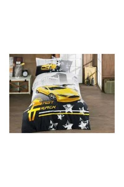Hobby Set cuvertură de pilota de un singur poplin Fast Track galben