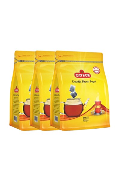 Çaykur Kolay Demlik Süzen Poşet Çay 80'li 400 Gr 3 Paket 240 Adet