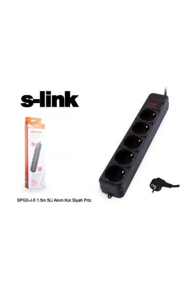 S-LINK Slink Spg3-5 Akım Korumalı 5li Priz 1,5mt