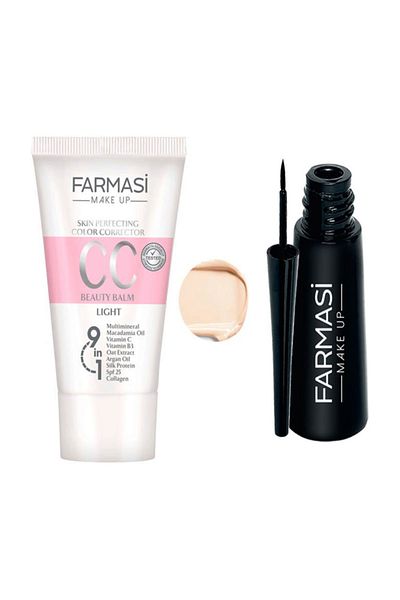 Farmasi كريم سي سي 01 فاتح (خفيف) 50 مل + ديبلوك ذو طرف سميك