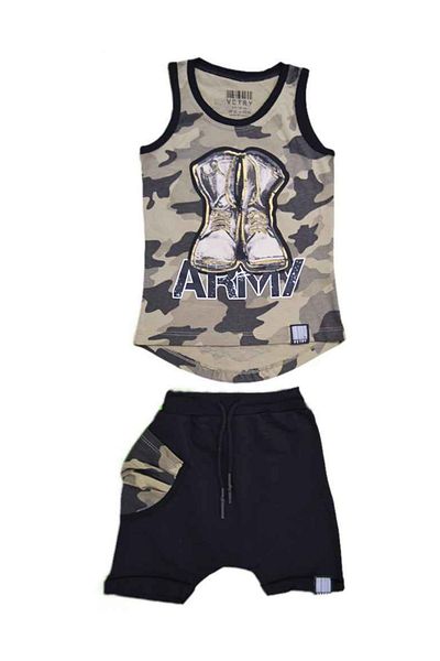 Victory Army Shorts Athlete 2-Piece Boy's Suit 79548