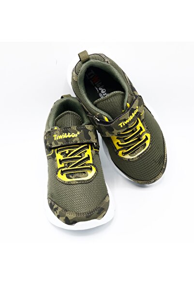 TWİTTO Dečije sportske cipele kaki boje sa mrežastim premazom i potpornim đon...