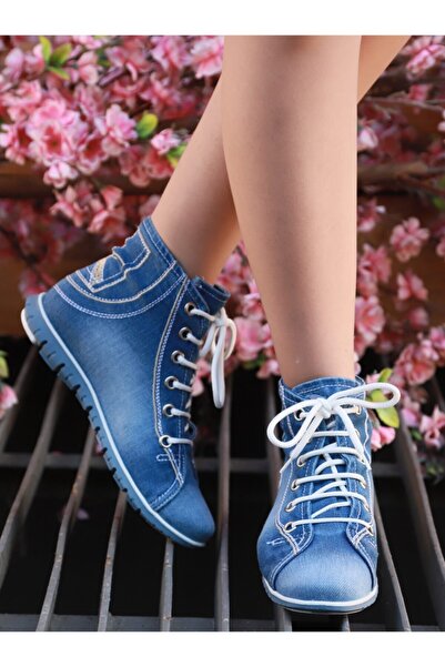 StarBlueMooN Kadın Mavi Kot Bot