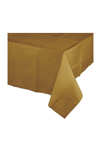 Parti dolabı Gold Dore Golden Yellow Tablecloth 1.37m x 2.7m Birthday Party